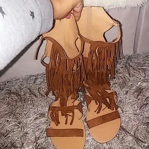 **new w/o tags brown gladiator sandals size 8